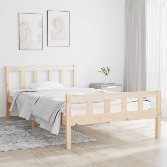 vidaXL Bed Frame Solid Wood 100x200 cm