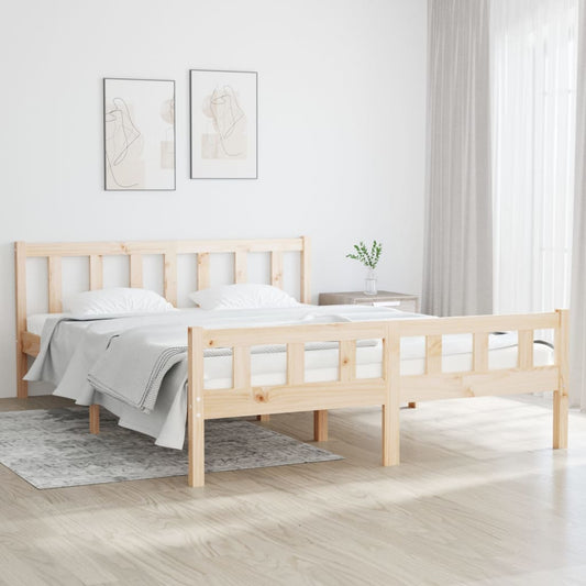 vidaXL Bed Frame Solid Wood 120x200 cm