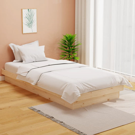 vidaXL Bed Frame Solid Wood Pine 100x200 cm