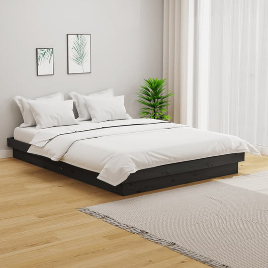 vidaXL Bed Frame Grey Solid Wood Pine 120x200 cm