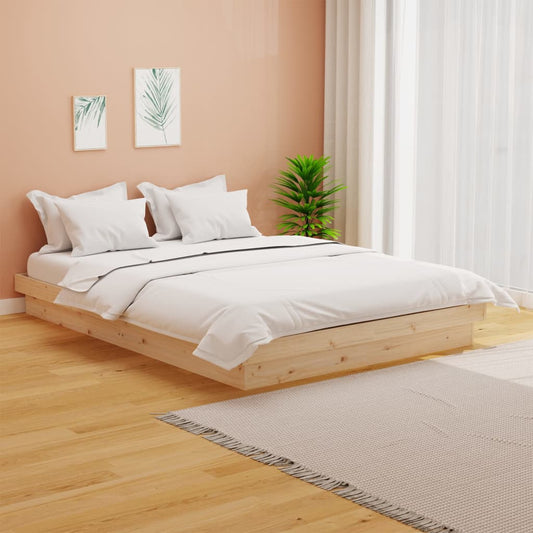 vidaXL Bed Frame Solid Wood 150x200 cm King Size