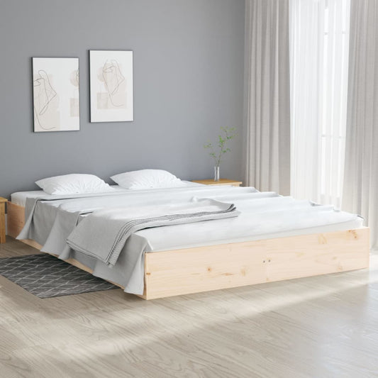 vidaXL Bed Frame Solid Wood 140x200 cm
