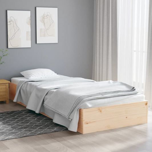 vidaXL Bed Frame Solid Wood 90x190 cm Single