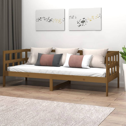 vidaXL Day Bed Honey Brown Solid Wood Pine 90x190 cm
