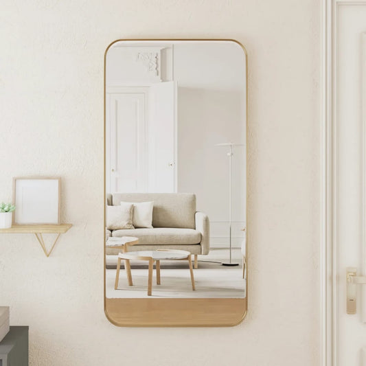 vidaXL Wall-mounted Mirror Gold 40x80 cm Rectangle
