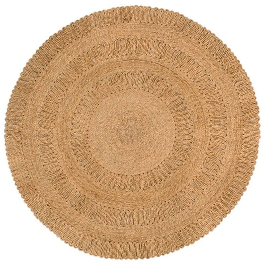 vidaXL Area Rug Hand-braided Jute 150 cm Round