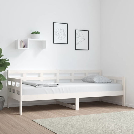 vidaXL Day Bed White Solid Wood Pine 80x200 cm