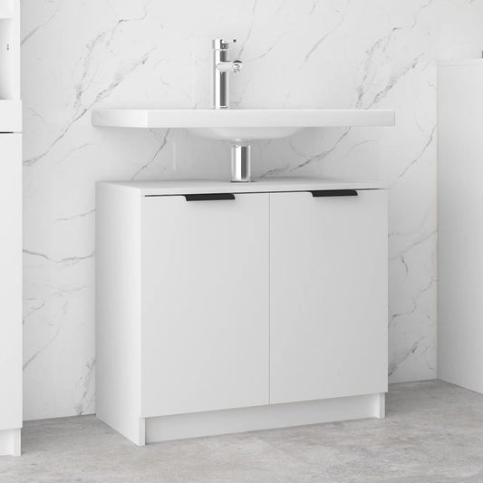 vidaXL Bathroom Cabinet White 64.5x33.5x59 cm Engineered Wood