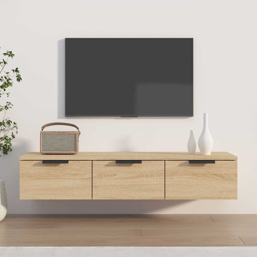 vidaXL Wall Cabinet Sonoma Oak 102x30x20 cm Engineered Wood