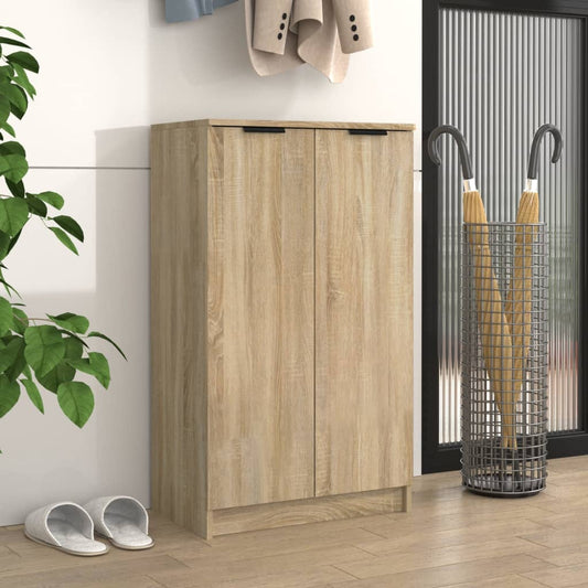 vidaXL Shoe Cabinet Sonoma Oak 59x35x100 cm Engineered Wood
