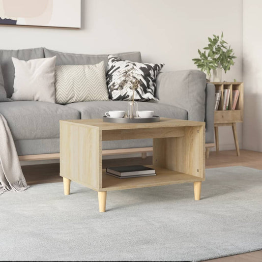 vidaXL Coffee Table Sonoma Oak 60x50x40 cm Engineered Wood