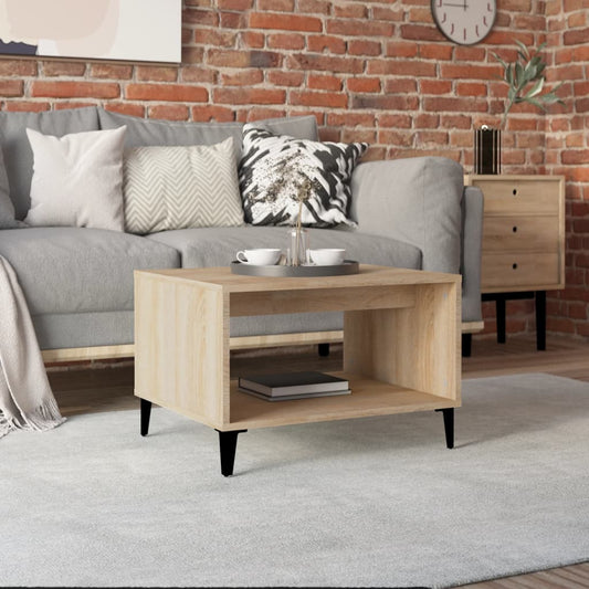 vidaXL Coffee Table Sonoma Oak 60x50x40 cm Engineered Wood