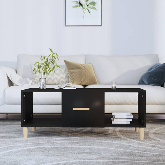 vidaXL Coffee Table Black 102x50x40 cm Engineered Wood