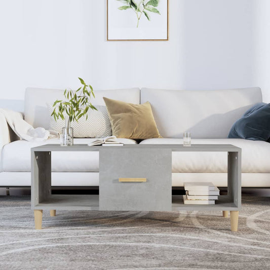 vidaXL Coffee Table Concrete Grey 102x50x40 cm Engineered Wood