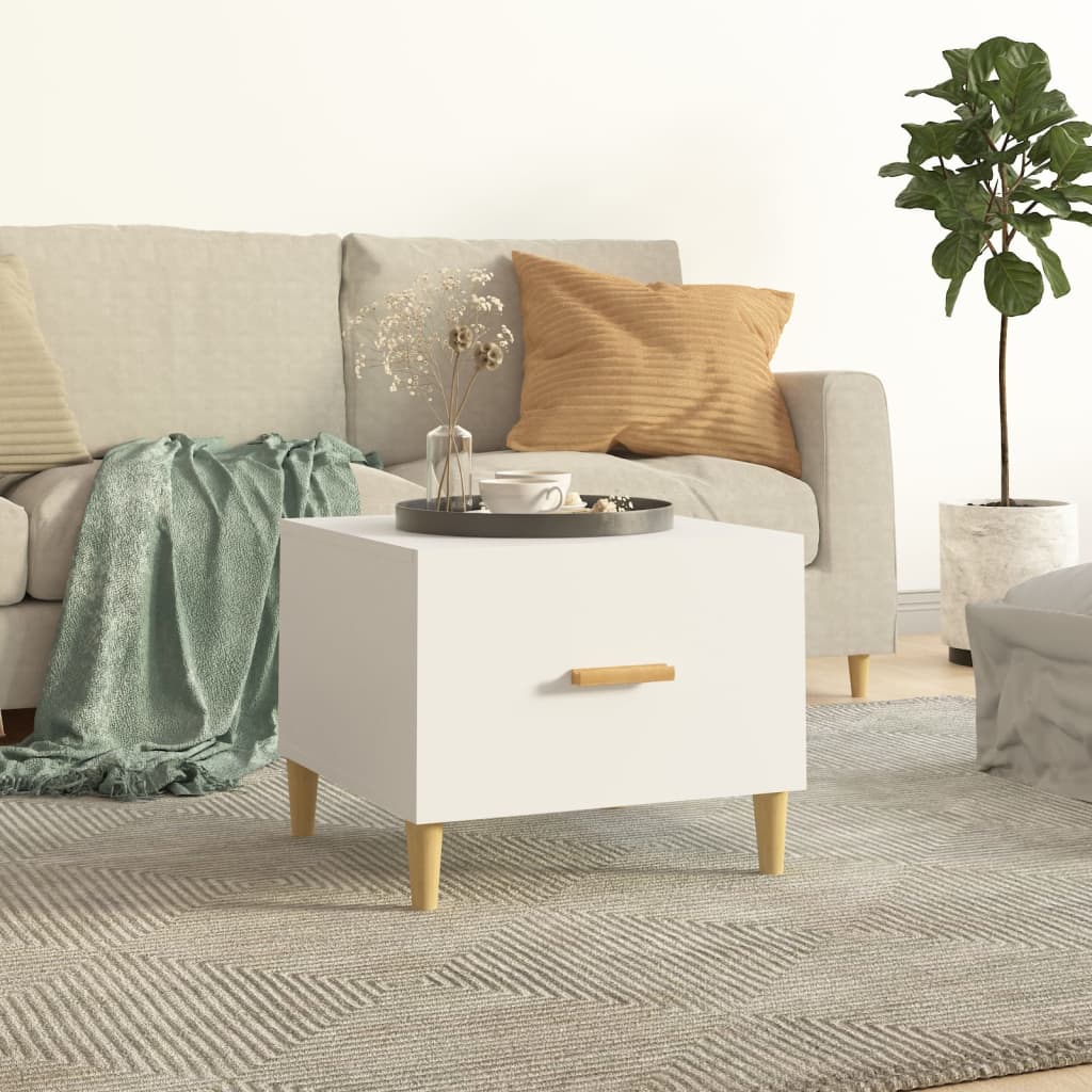 vidaXL Coffee Table White 50x50x40 cm Engineered Wood