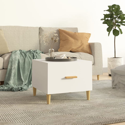 vidaXL Coffee Table White 50x50x40 cm Engineered Wood
