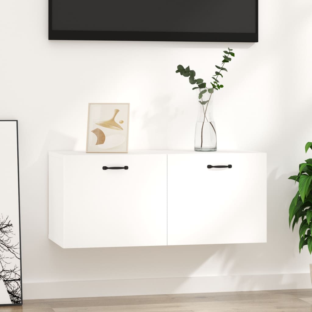vidaXL Wall Cabinet White 80x35x36,5 cm Engineered Wood