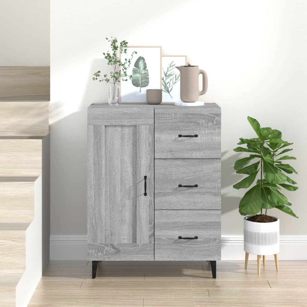 vidaXL Sideboard Grey Sonoma 69.5x34x90 cm Engineered Wood