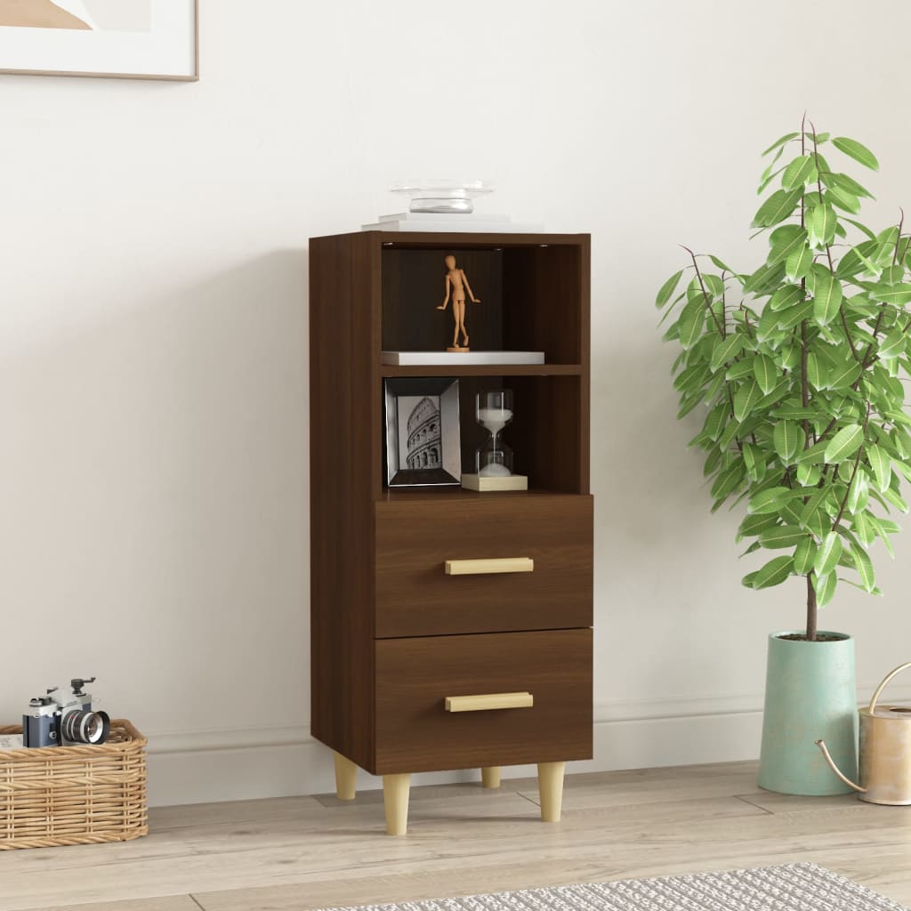 vidaXL Sideboard Brown Oak 34.5x34x90 cm Engineered Wood