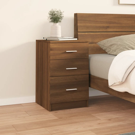 vidaXL Bed Cabinet Brown Oak 40x40x63 cm Engineered Wood
