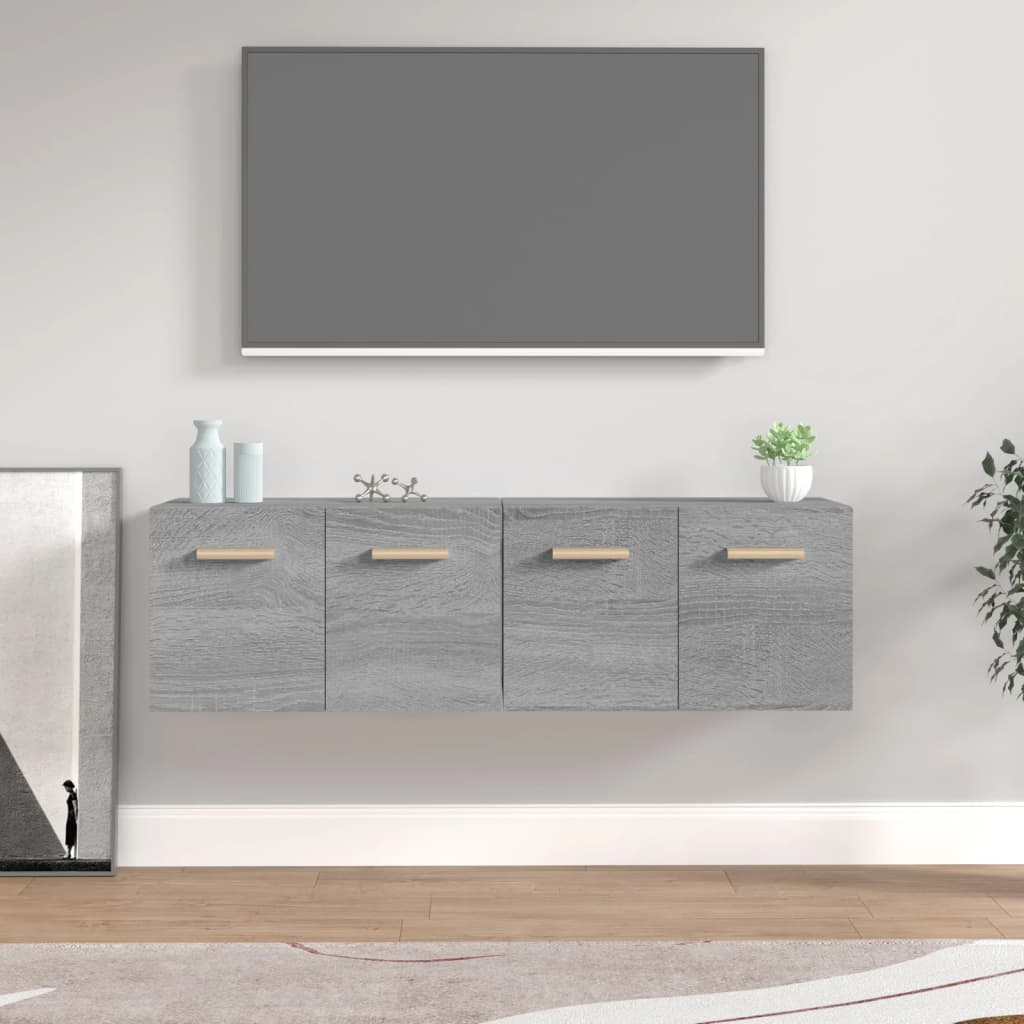 vidaXL Wall Cabinets 2 pcs Grey Sonoma 60x36.5x35 cm Engineered Wood