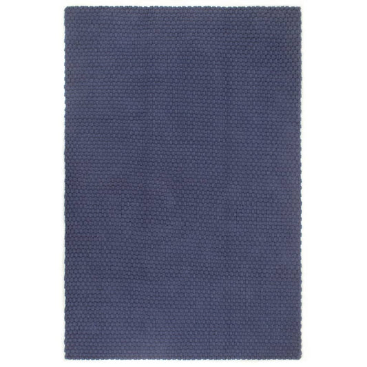 vidaXL Rug Rectangular Navy Blue 200x300 cm Cotton