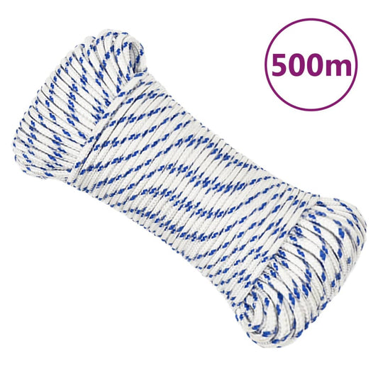 vidaXL Boat Rope White 3 mm 500 m Polypropylene