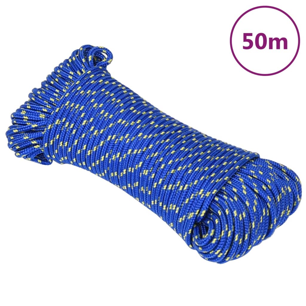 vidaXL Boat Rope Blue 3 mm 50 m Polypropylene