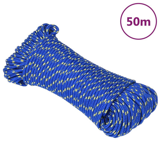 vidaXL Boat Rope Blue 3 mm 50 m Polypropylene