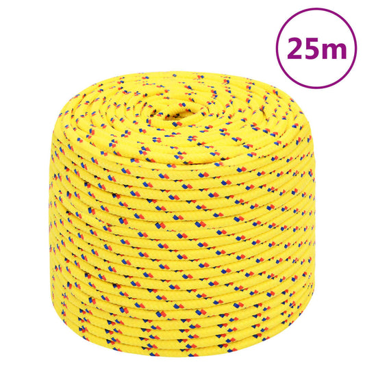 vidaXL Boat Rope Yellow 10 mm 25 m Polypropylene