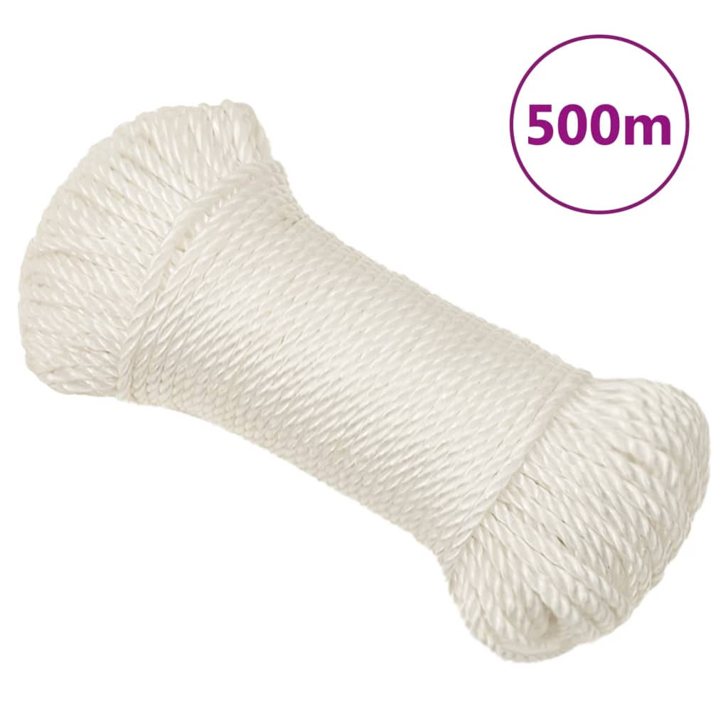 vidaXL Work Rope White 3 mm 500 m Polypropylene
