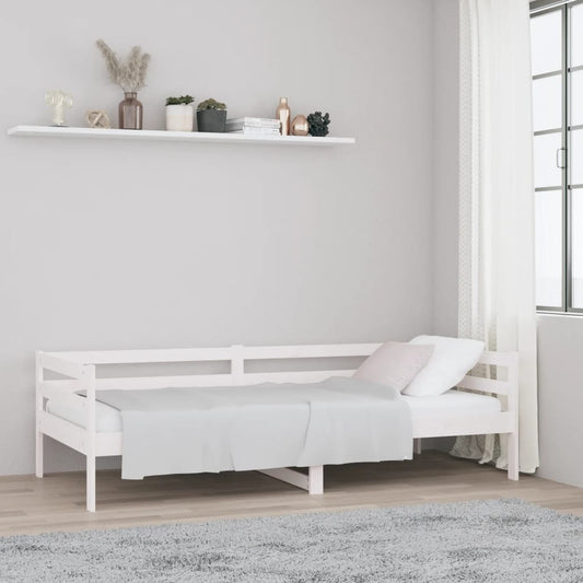 vidaXL Day Bed White 90x190 cm Solid Wood Pine
