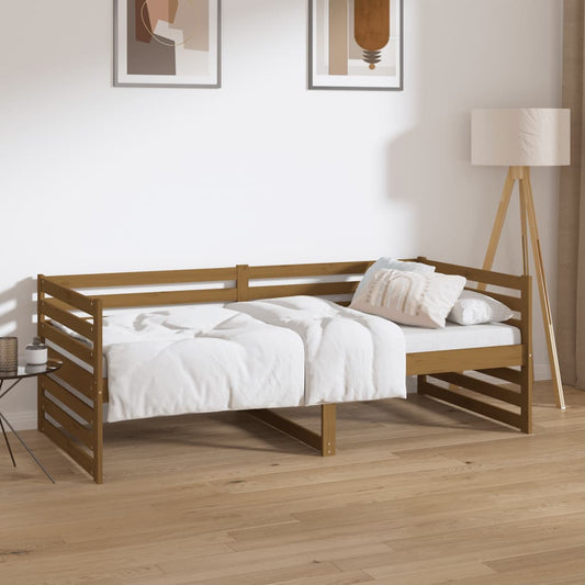 vidaXL Day Bed Honey Brown 90x190 cm Solid Wood Pine