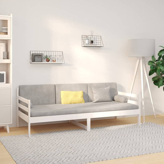 vidaXL Day Bed White 80x200 cm Solid Wood Pine