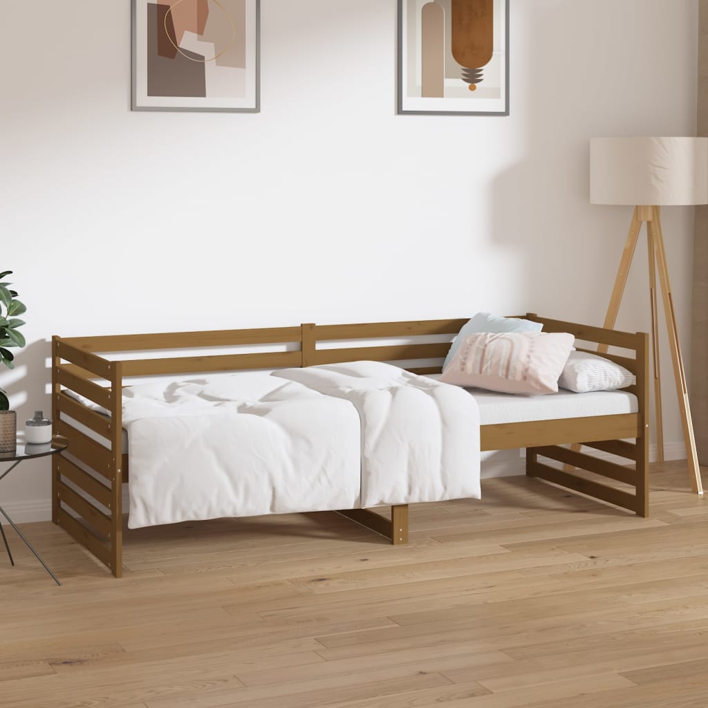 vidaXL Day Bed Honey Brown 80x200 cm Solid Wood Pine