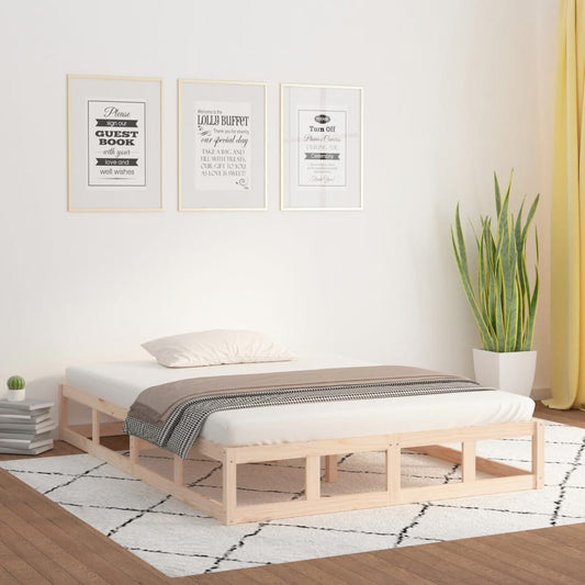 vidaXL Bed Frame 120x190 cm Small Double Solid Wood