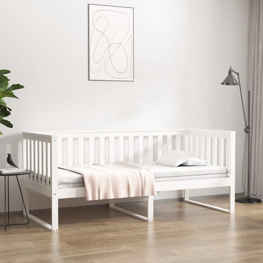 vidaXL Day Bed White 90x190 cm Solid Wood Pine