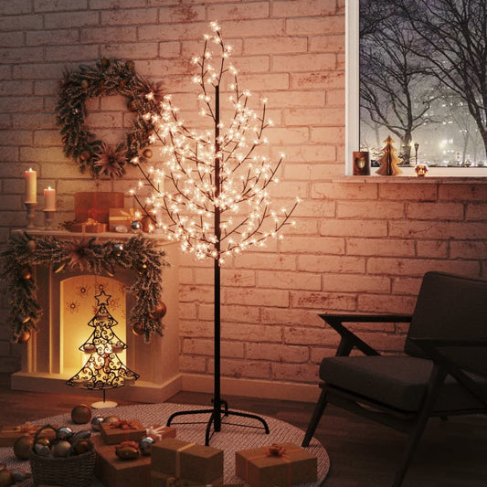 vidaXL Cherry Blossom LED Tree Warm White 200 LEDs 180 cm