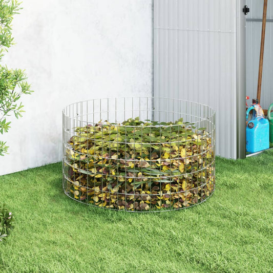 vidaXL Garden Composter Ì÷100x50 cm Galvanised Steel
