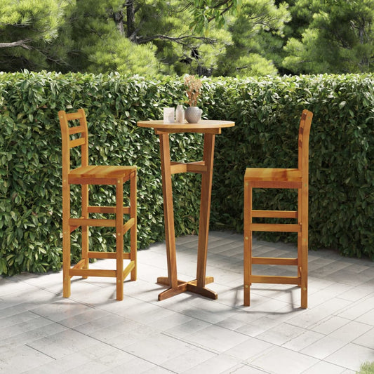 vidaXL 3 Piece Garden Bar Set Solid Wood Acacia