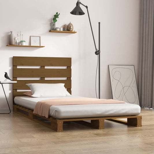 vidaXL Bed Frame Honey Brown 100x200 cm Solid Wood Pine