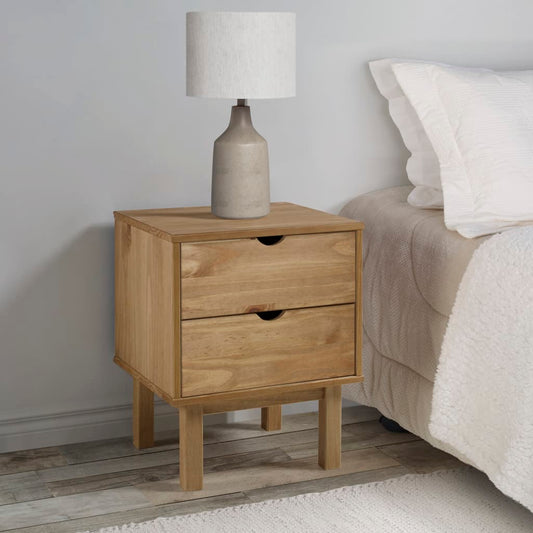 vidaXL Bedside Cabinet OTTA 46x39.5x57 cm Solid Wood Pine