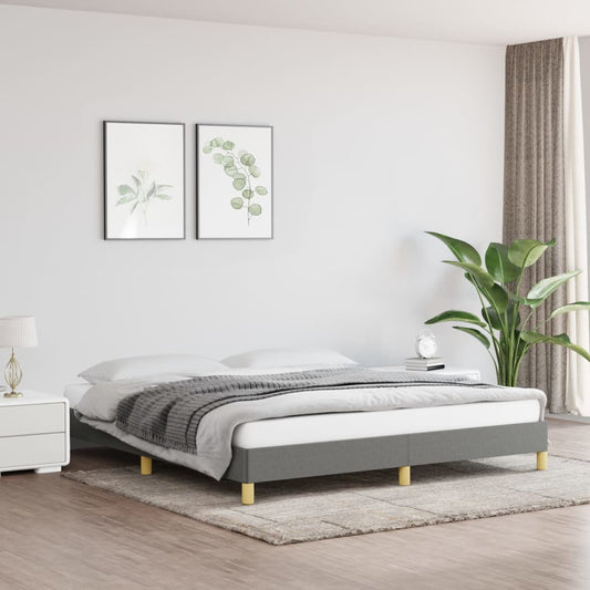 vidaXL Bed Frame Dark Grey 180x200 cm Super King Fabric