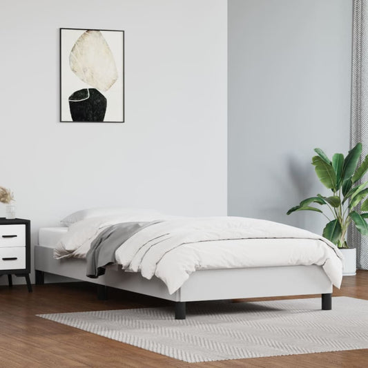 vidaXL Bed Frame White 90x190 cm Single Faux Leather