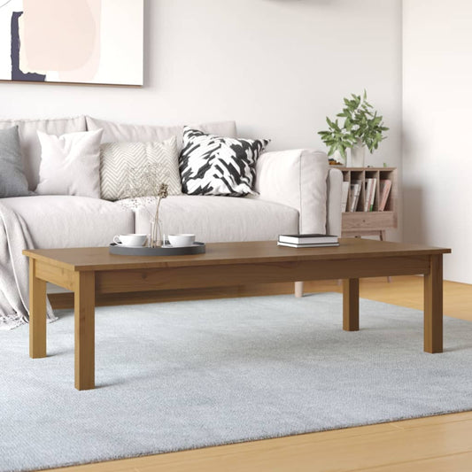 vidaXL Coffee Table Honey Brown 110x50x30 cm Solid Wood Pine