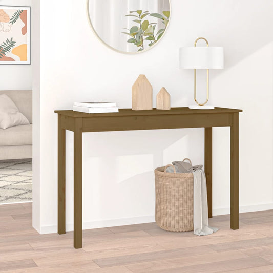 vidaXL Console Table Honey Brown 110x40x75 cm Solid Wood Pine