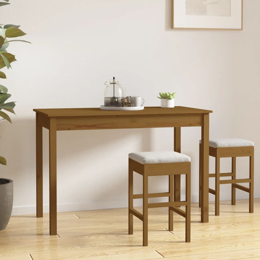 vidaXL Dining Table Honey Brown 110x55x75 cm Solid Wood Pine