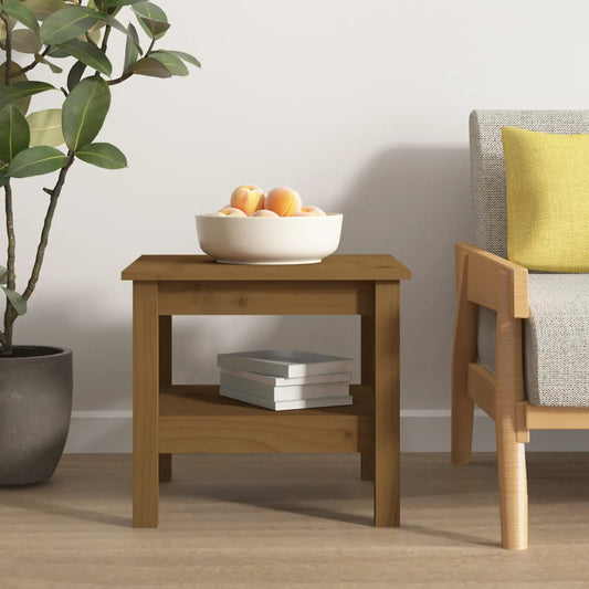 vidaXL Coffee Table Honey Brown 45x45x40 cm Solid Wood Pine