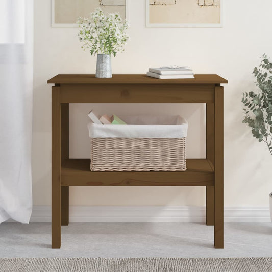 vidaXL Console Table Honey Brown 80x40x75 cm Solid Wood Pine