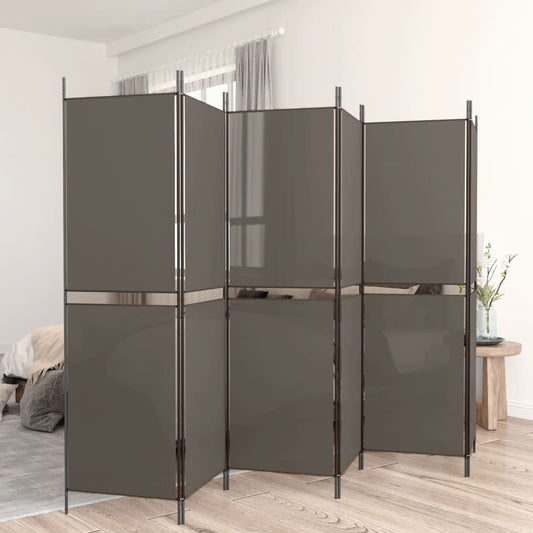 vidaXL 6-Panel Room Divider Anthracite 300x200 cm Fabric